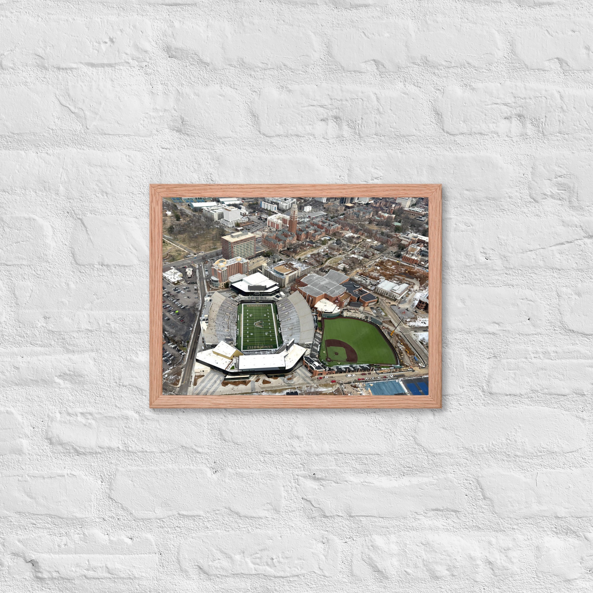 Vanderbilt Sports from the Sky Framed Poster - Stadium Vagabond