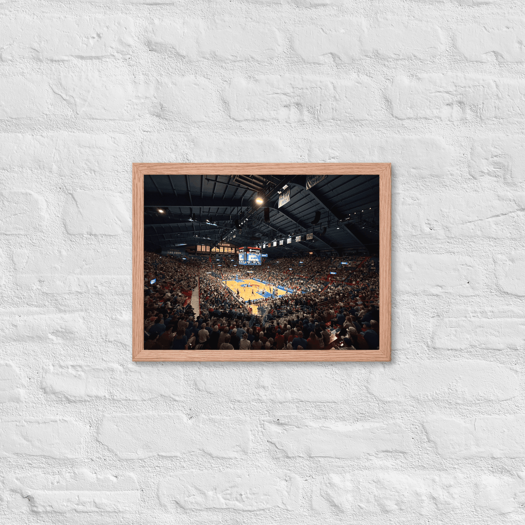 Kansas Jayhawks Basketball Framed poster - Stadium Vagabond