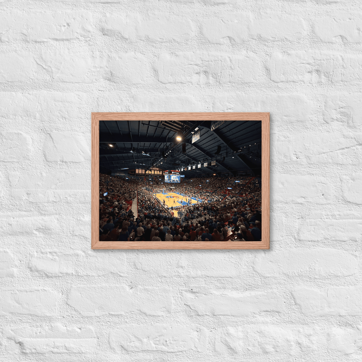 Kansas Jayhawks Basketball Framed poster - Stadium Vagabond