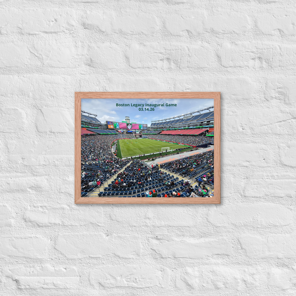 Boston Legacy Inaugural Soccer Game Framed poster