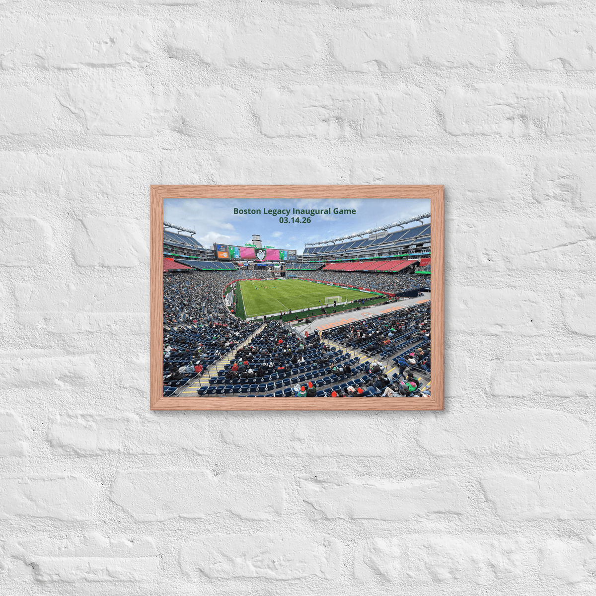 Boston Legacy Soccer Game Framed poster - Stadium Vagabond
