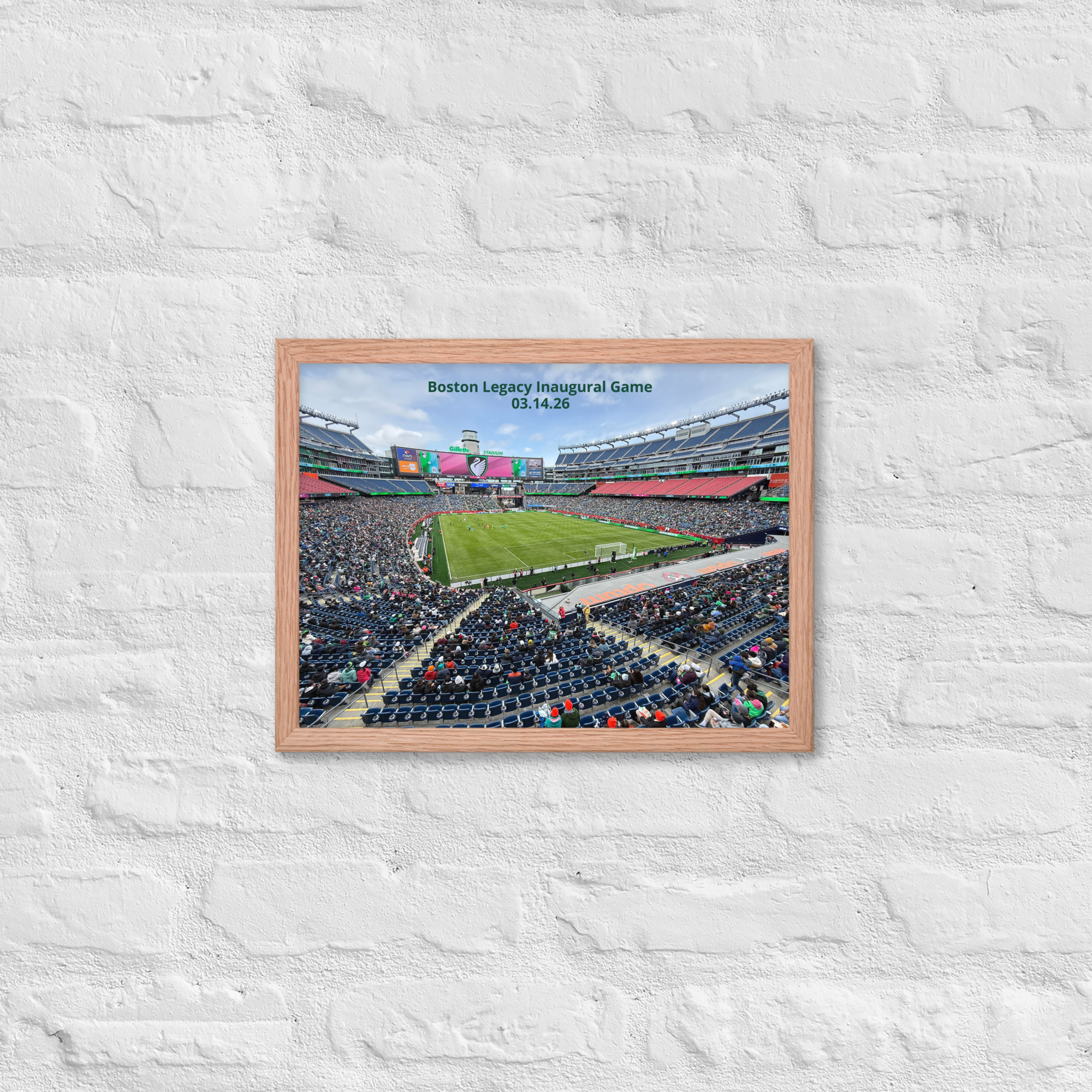 Boston Legacy Inaugural Soccer Game Framed poster