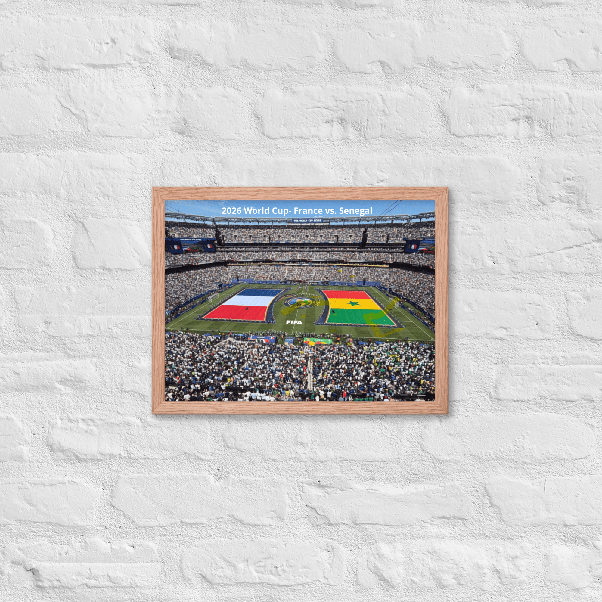 France vs Senegal 2026 World Cup Framed Poster - Stadium Vagabond