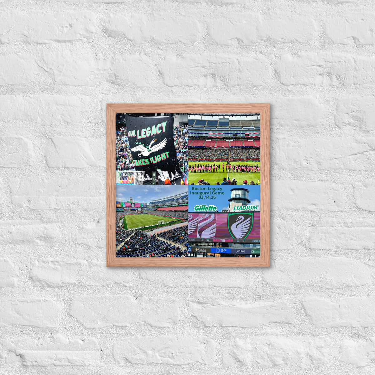 Boston Legacy Soccer Game - 4 Framed poster - Stadium Vagabond