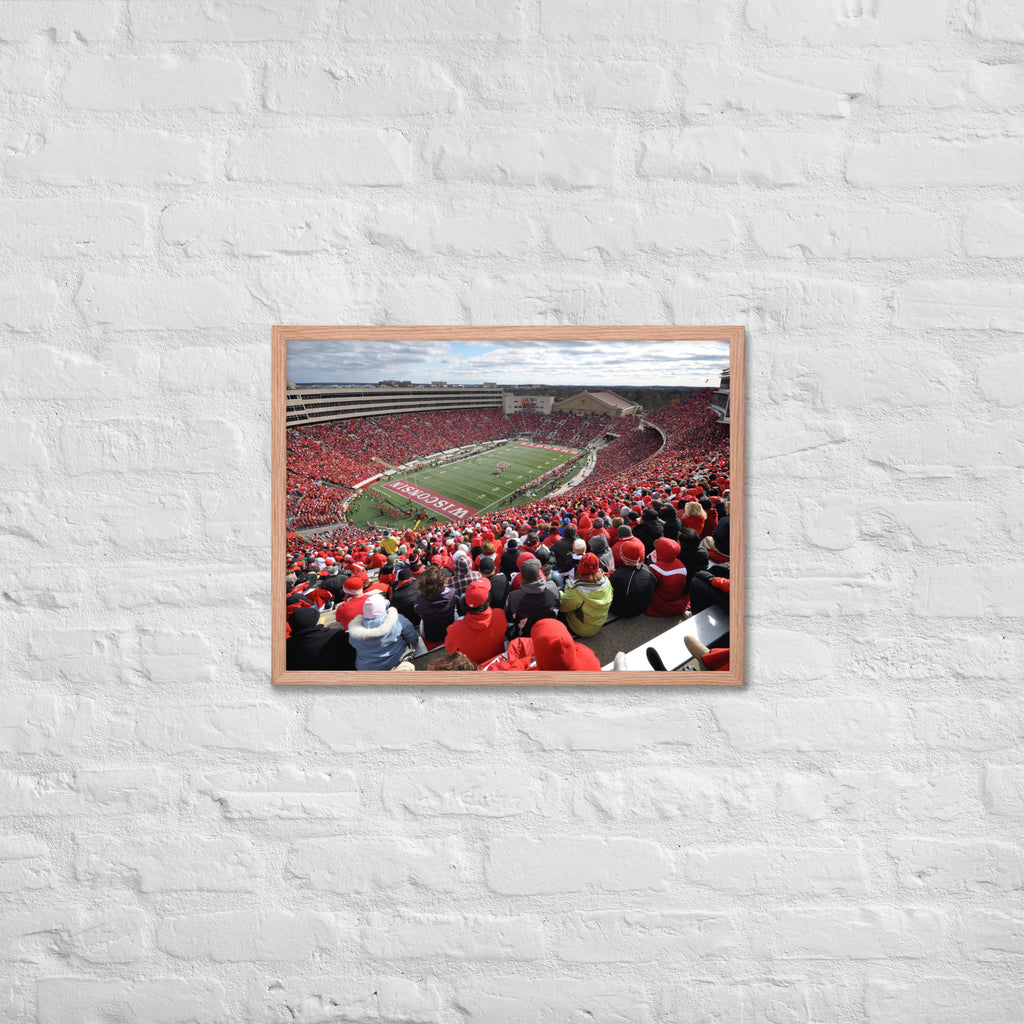 Camp Randall - Home of the Wisconsin Badgers Framed Poster - Stadium Vagabond