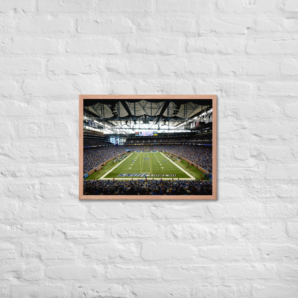 Detroit Lions Ford Field Framed Poster - Stadium Vagabond
