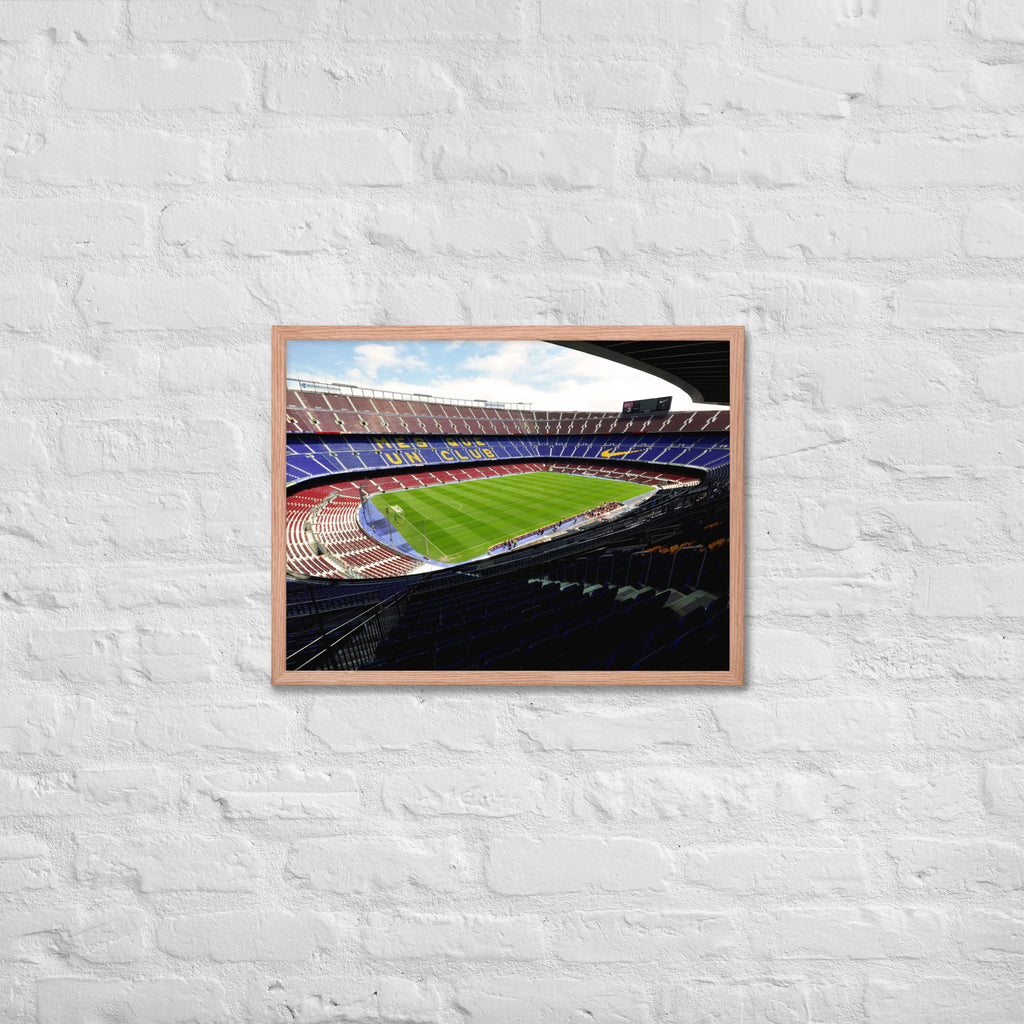 Camp Nou - Home of FC Barcelona Framed Poster - Stadium Vagabond