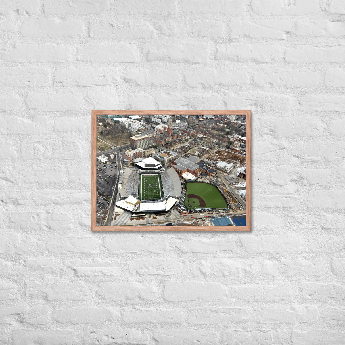 Vanderbilt Sports from the Sky Framed Poster - Stadium Vagabond