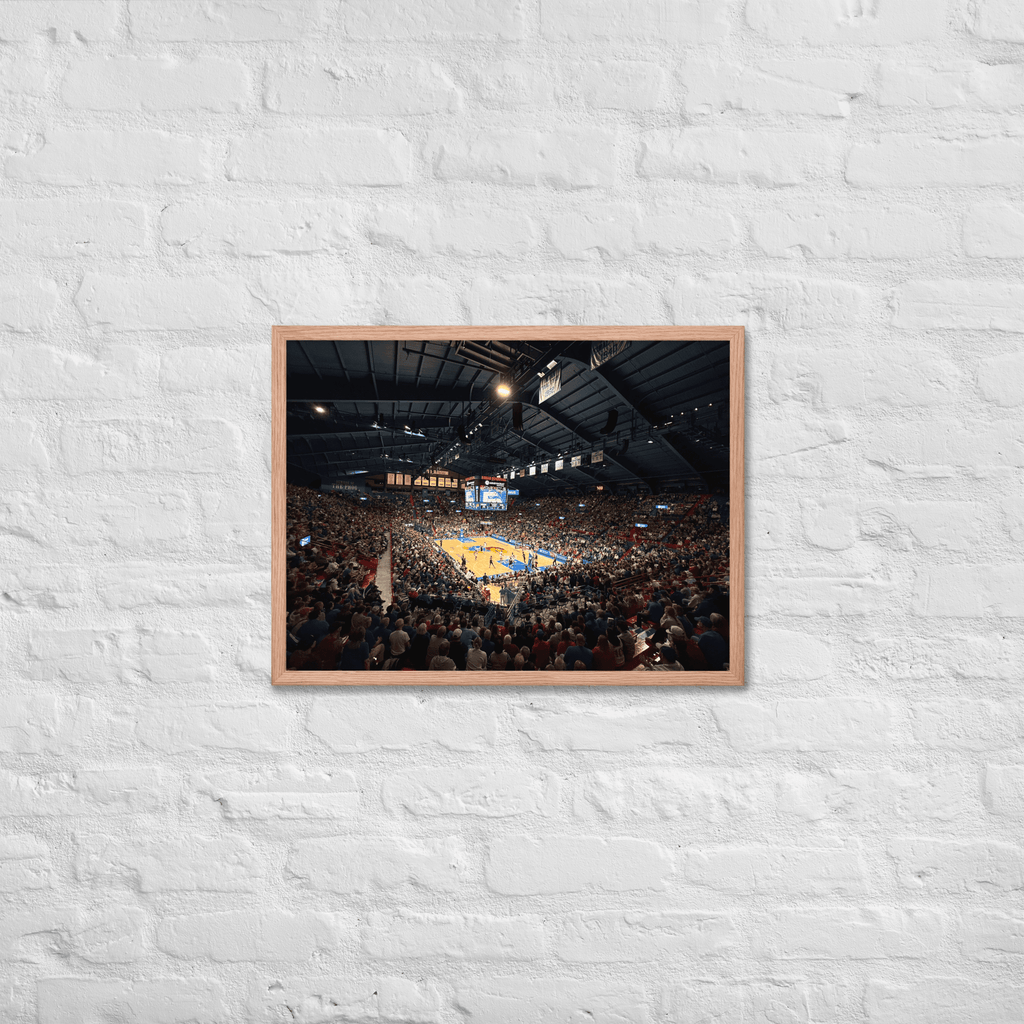 Kansas Jayhawks Basketball Framed poster - Stadium Vagabond