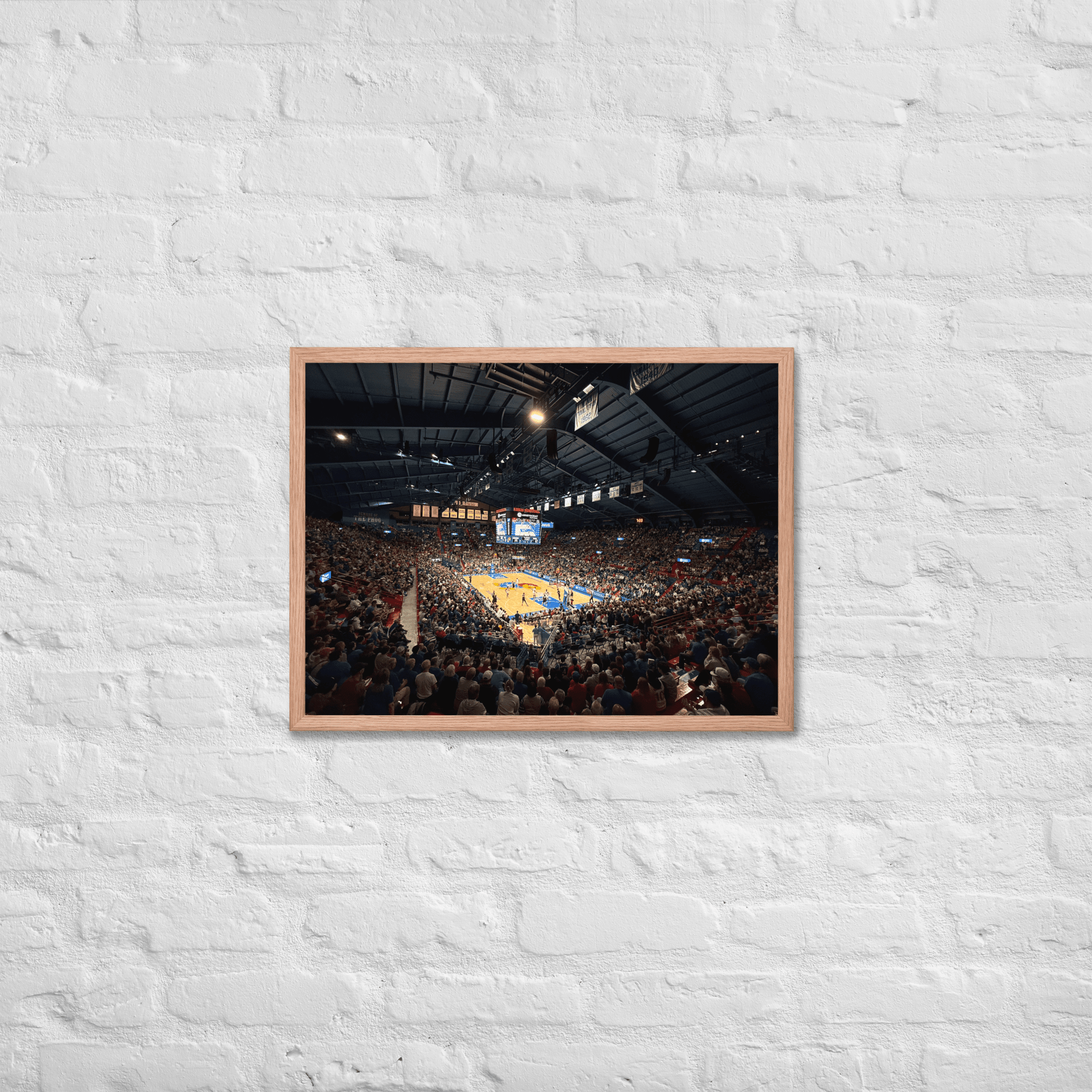 Kansas Jayhawks Basketball Framed poster - Stadium Vagabond