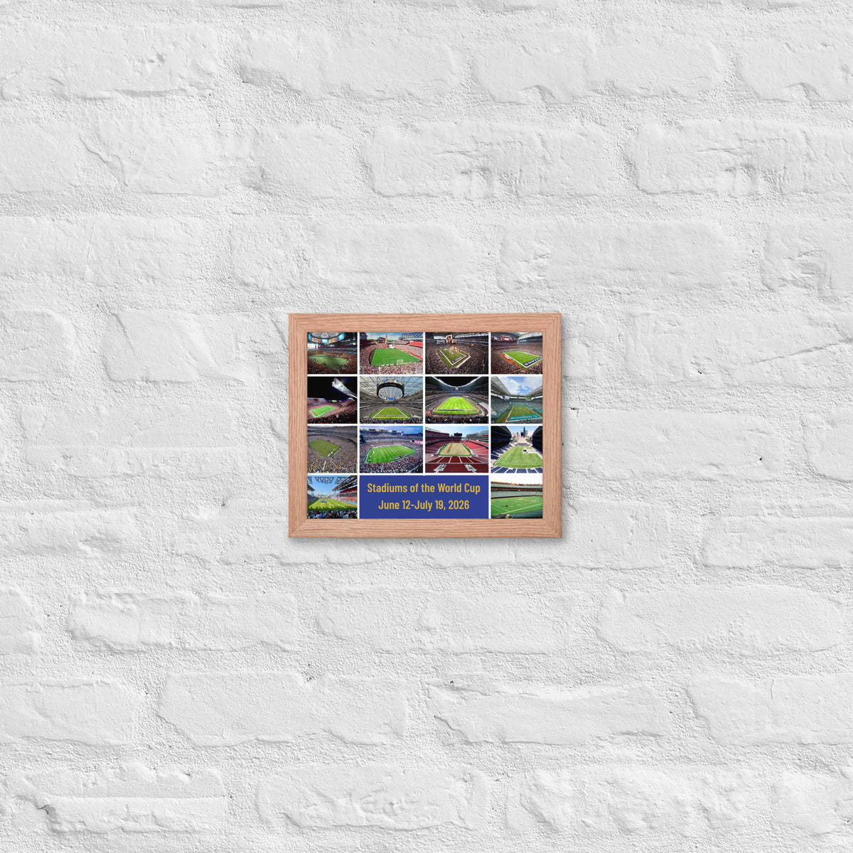 Stadiums of the 2026 World Cup Framed poster - Stadium Vagabond