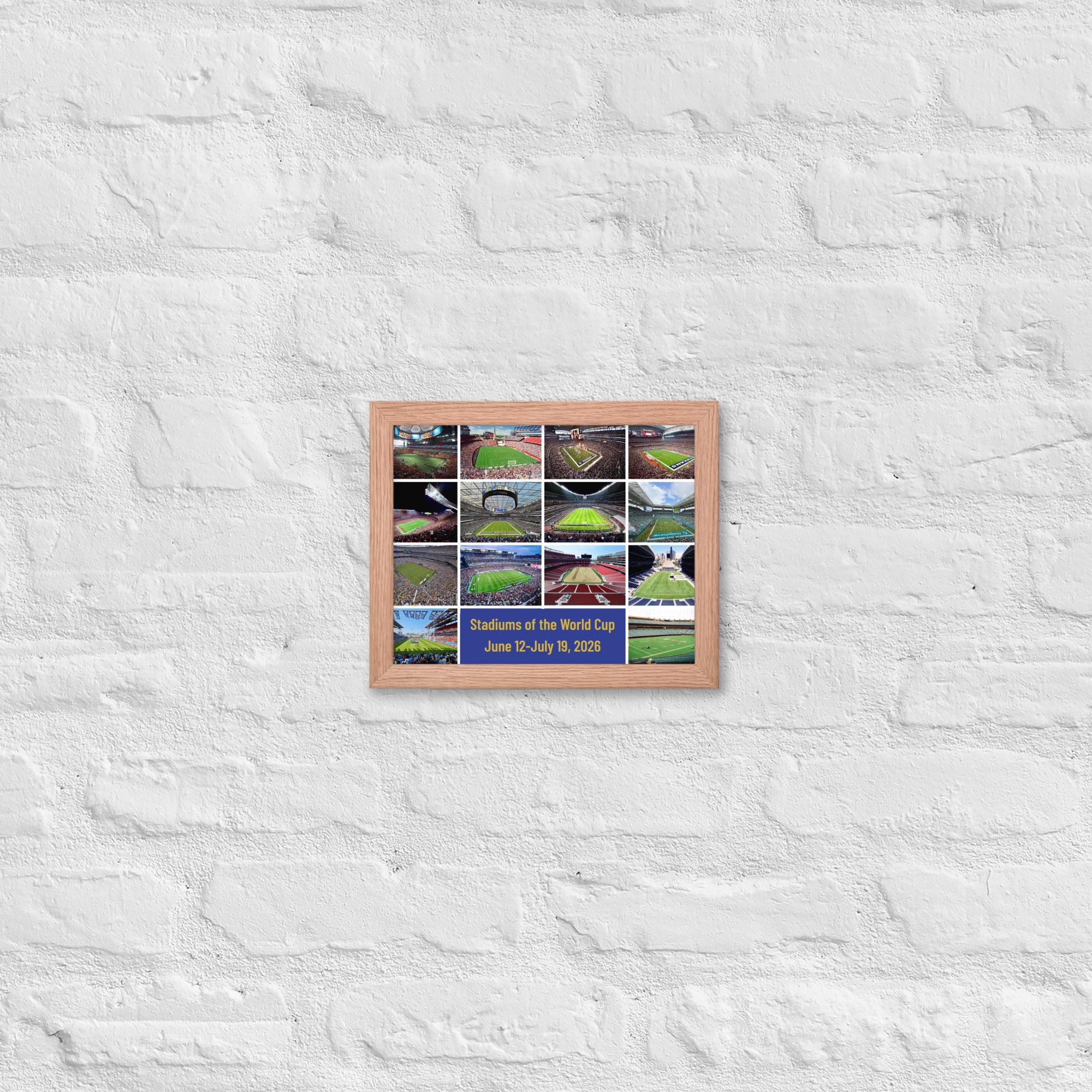 Stadiums of the 2026 World Cup Framed poster - Stadium Vagabond
