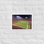 Arrowhead Stadium - Home of the Kansas City Chiefs Framed Poster (12x16) - Stadium Vagabond