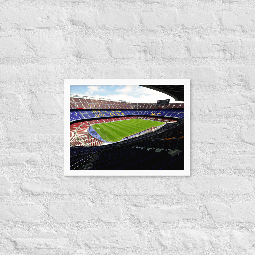 Camp Nou - Home of FC Barcelona Framed Poster - Stadium Vagabond