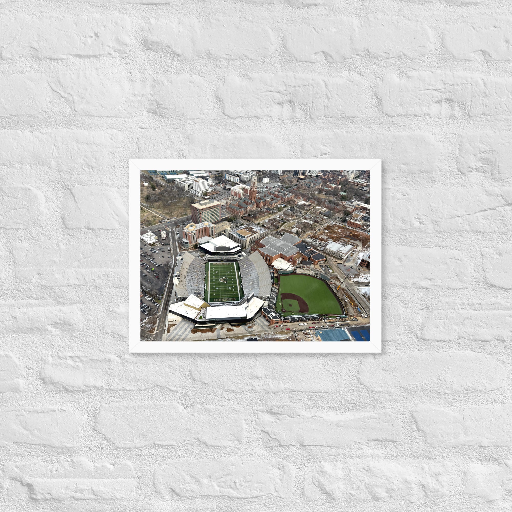 Vanderbilt Sports from the Sky Framed Poster - Stadium Vagabond