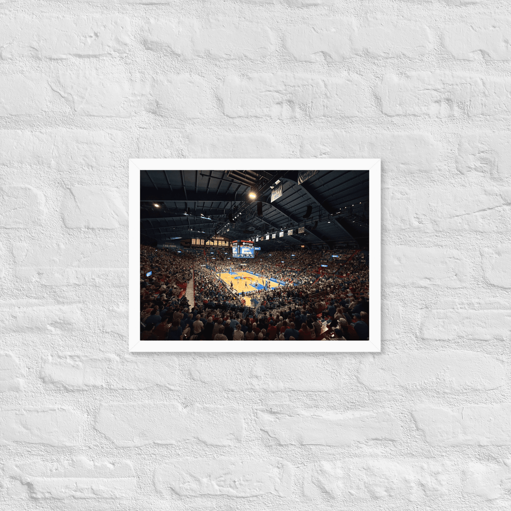 Kansas Jayhawks Basketball Framed poster - Stadium Vagabond