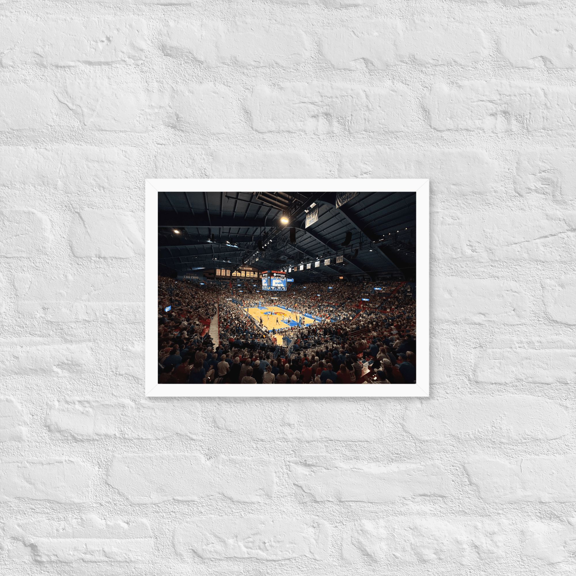 Kansas Jayhawks Basketball Framed poster - Stadium Vagabond