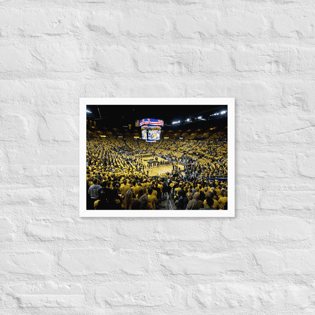 Michigan Wolverines Crisler Center Basketball Framed Poster - Stadium Vagabond