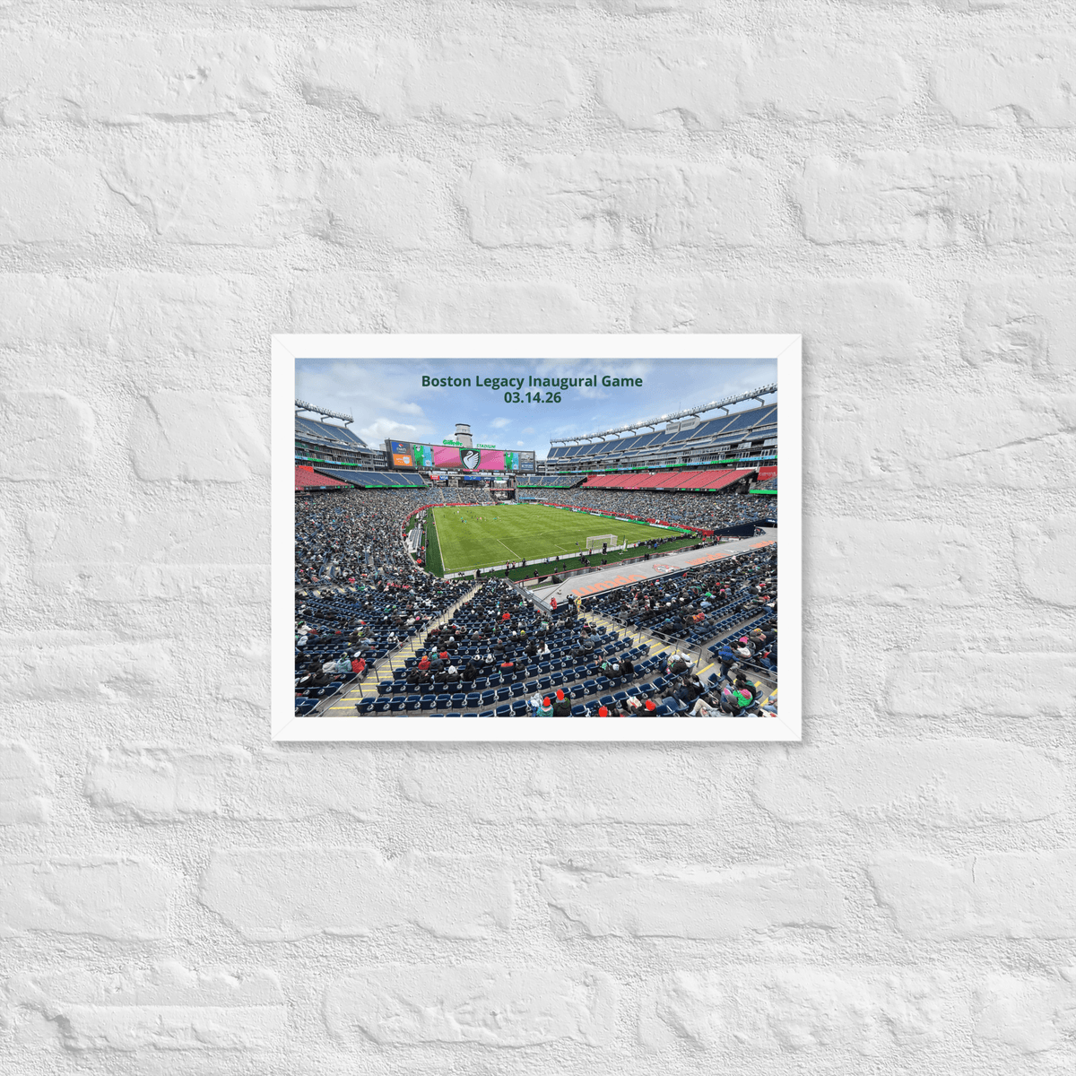 Boston Legacy Soccer Game Framed poster - Stadium Vagabond