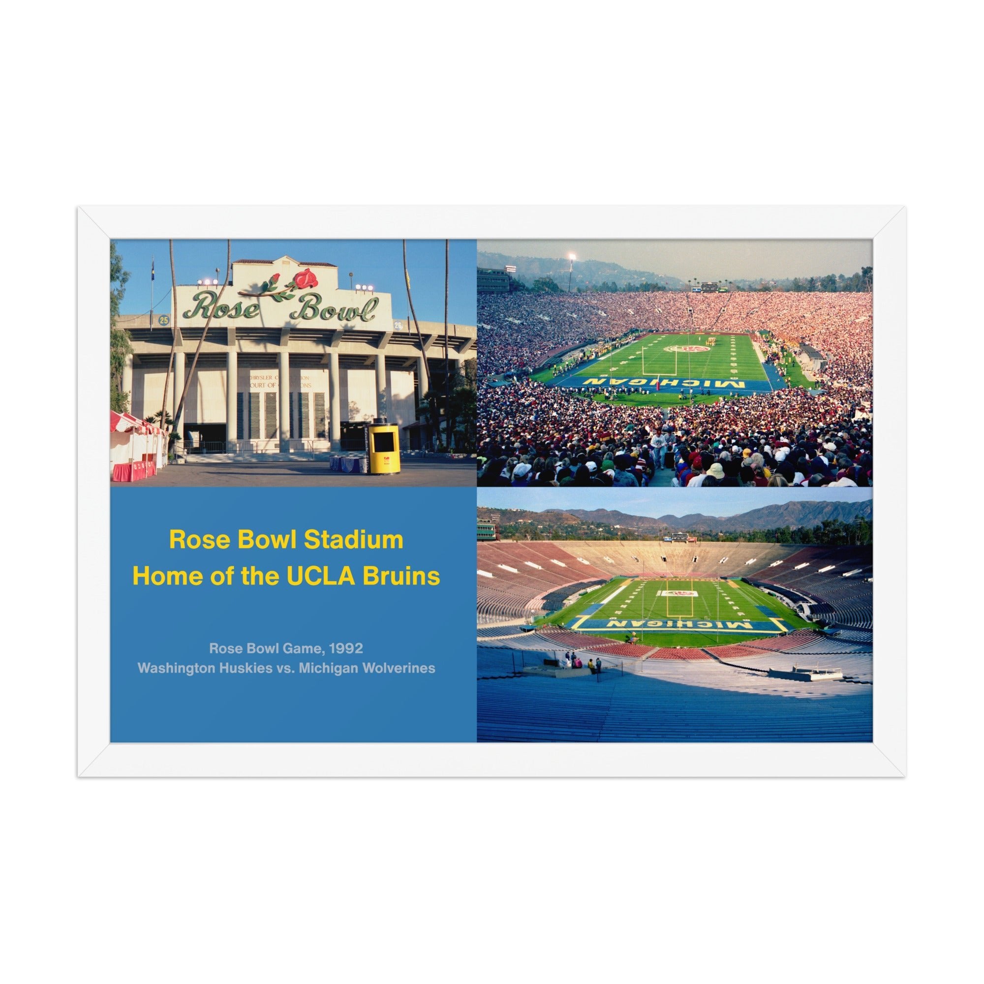 UCLA Rose Bowl Pasadena, CA Framed Poster - Stadium Vagabond