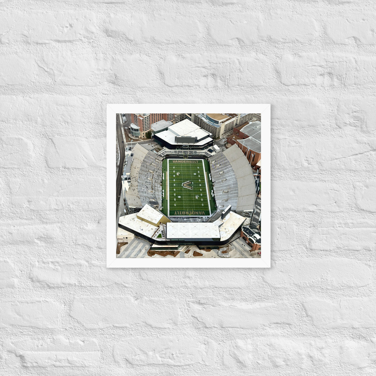 Vanderbilt Football Square Framed poster - Stadium Vagabond