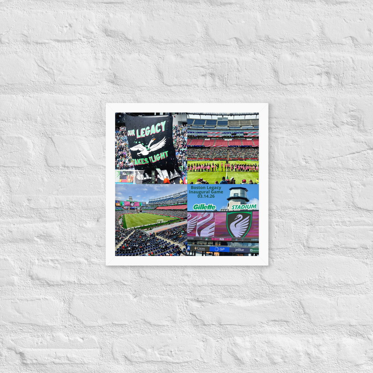 Boston Legacy Soccer Game - 4 Framed poster - Stadium Vagabond