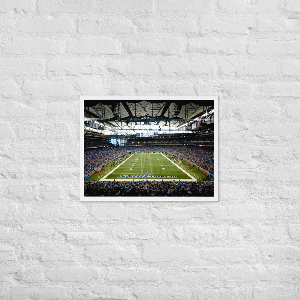 Detroit Lions Ford Field Framed Poster - Stadium Vagabond
