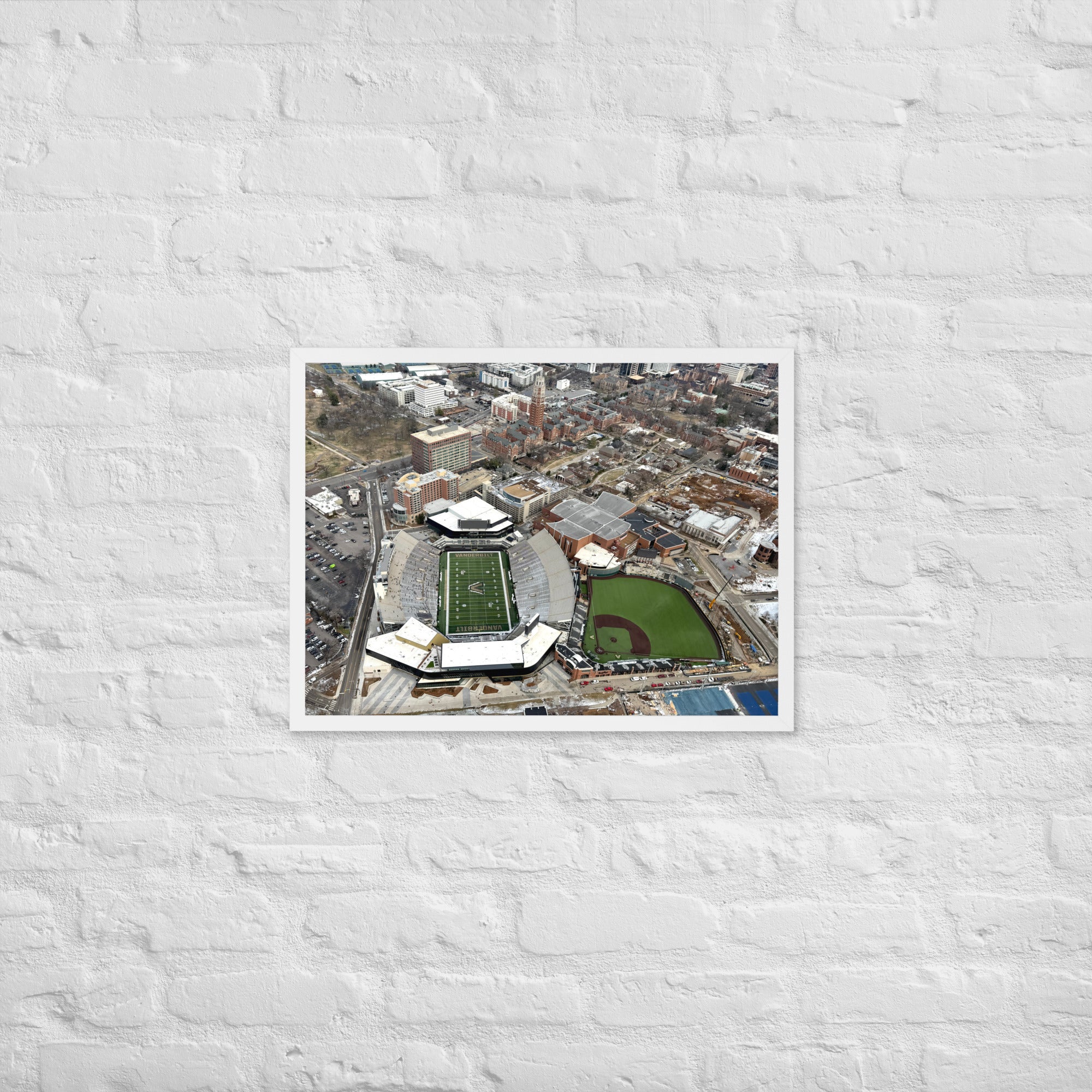 Vanderbilt Sports from the Sky Framed Poster - Stadium Vagabond