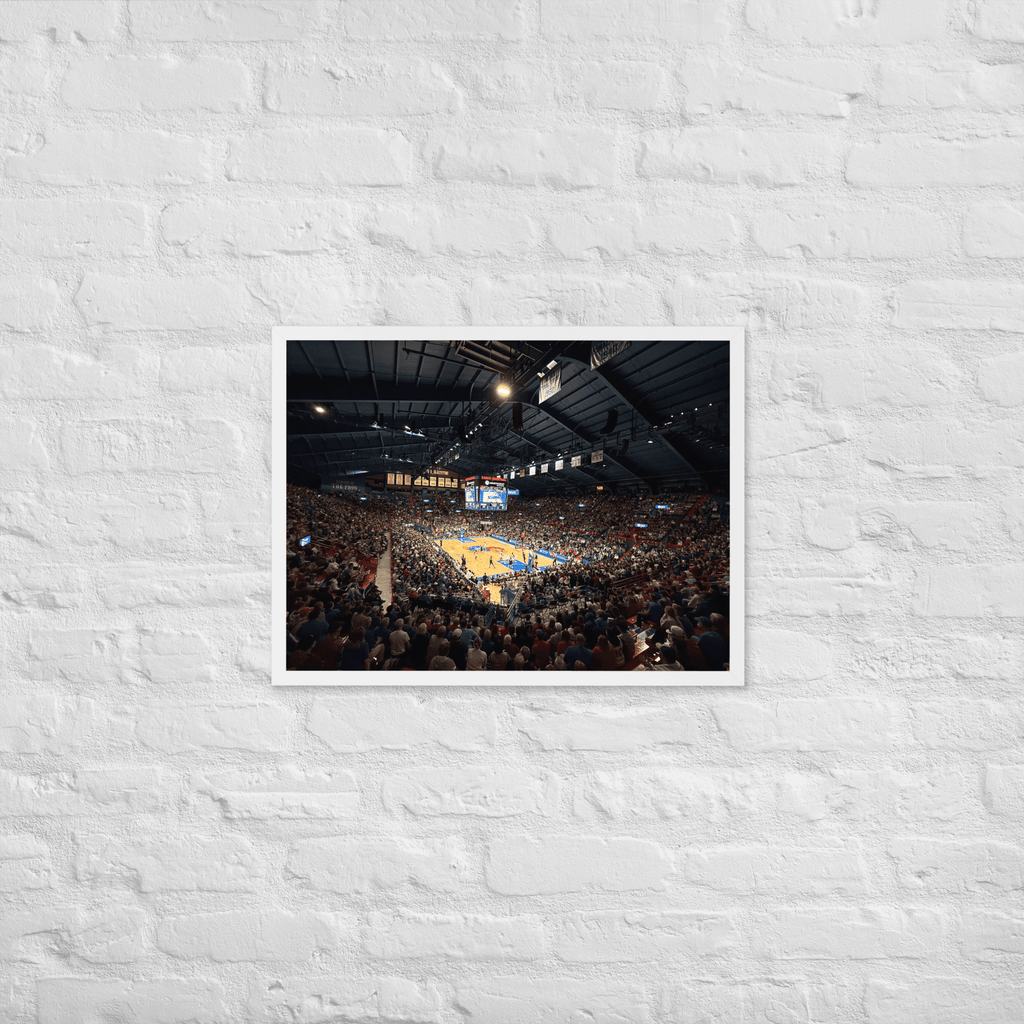Kansas Jayhawks Basketball Framed poster - Stadium Vagabond