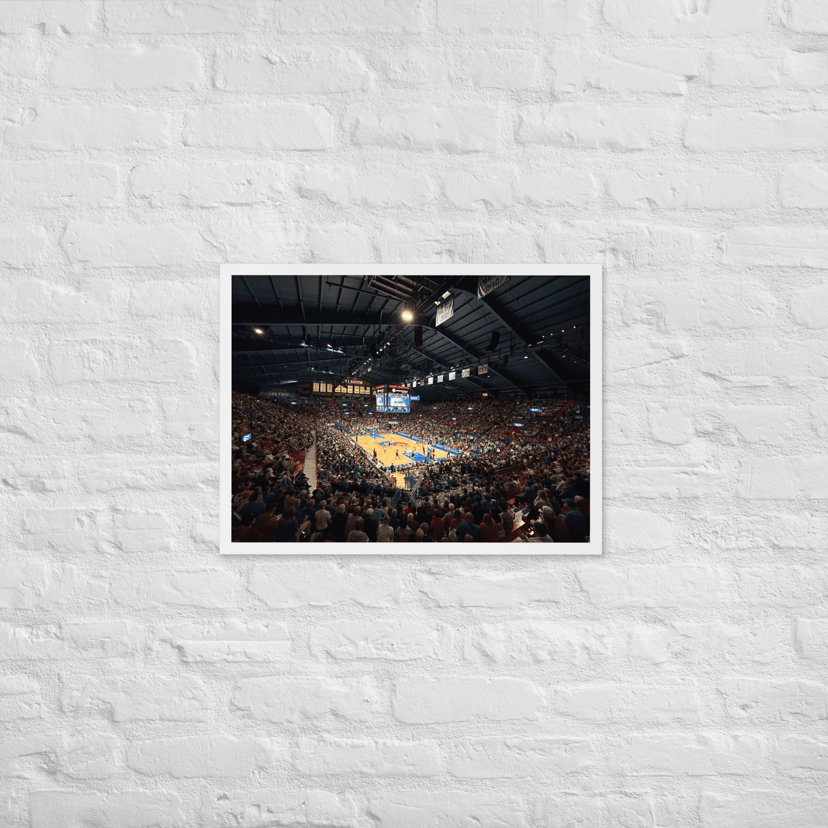 Kansas Jayhawks Basketball Framed poster - Stadium Vagabond