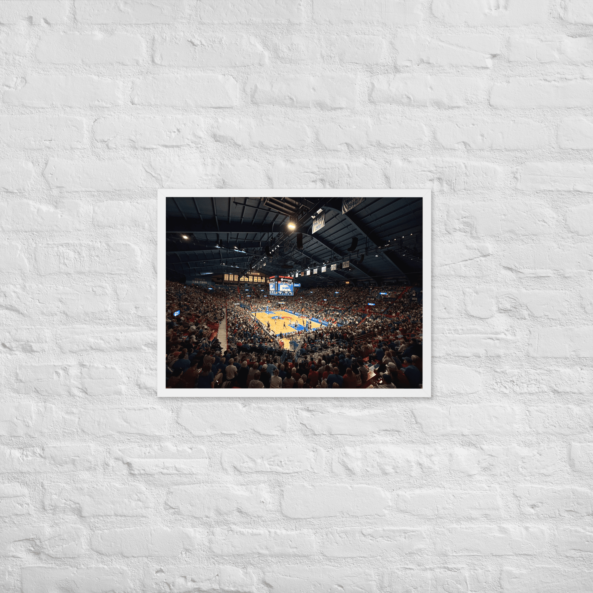 Kansas Jayhawks Basketball Framed poster - Stadium Vagabond