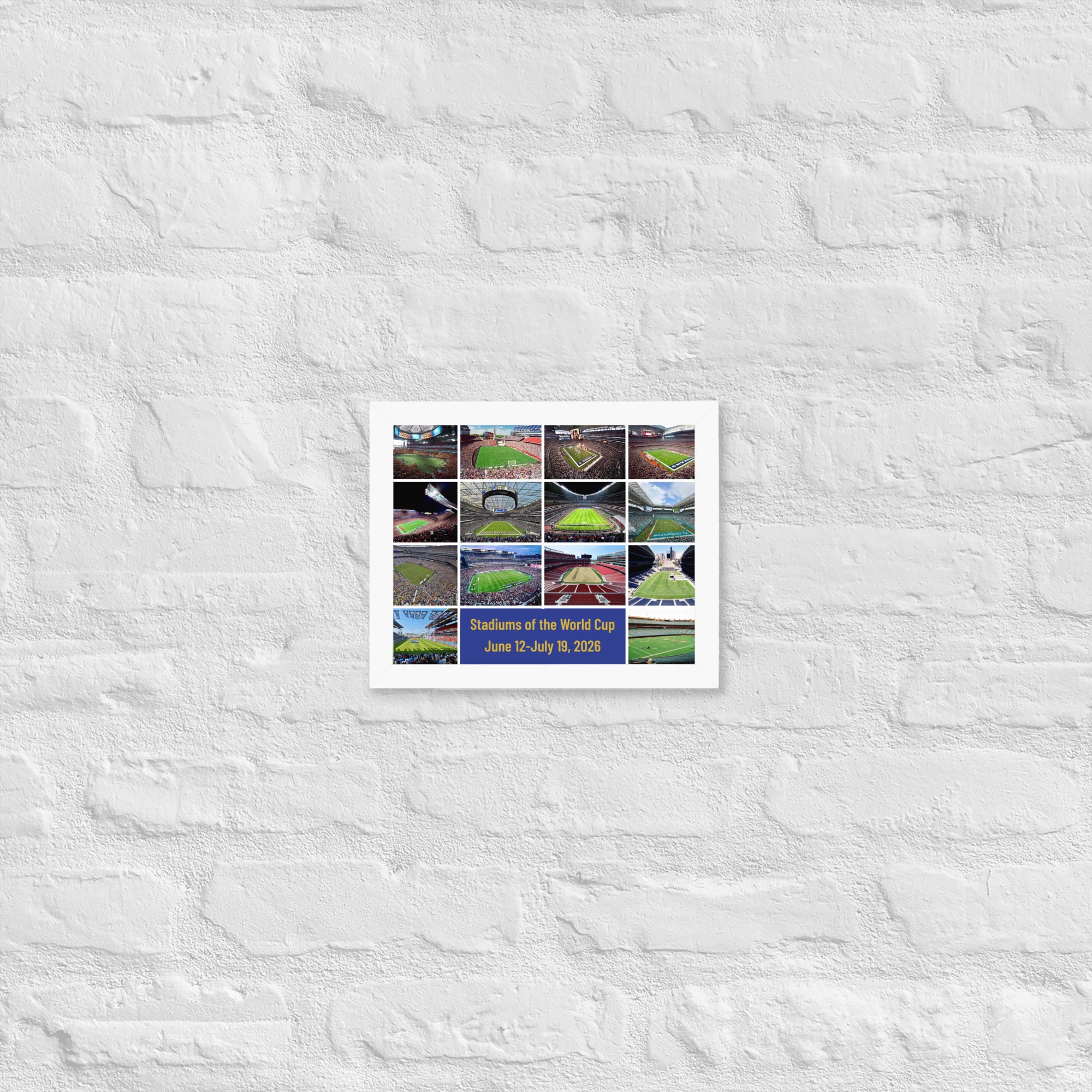 Stadiums of the 2026 World Cup Framed poster - Stadium Vagabond