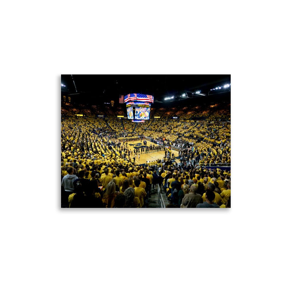 Michigan Wolverines Crisler Center Basketball Print - Stadium Vagabond