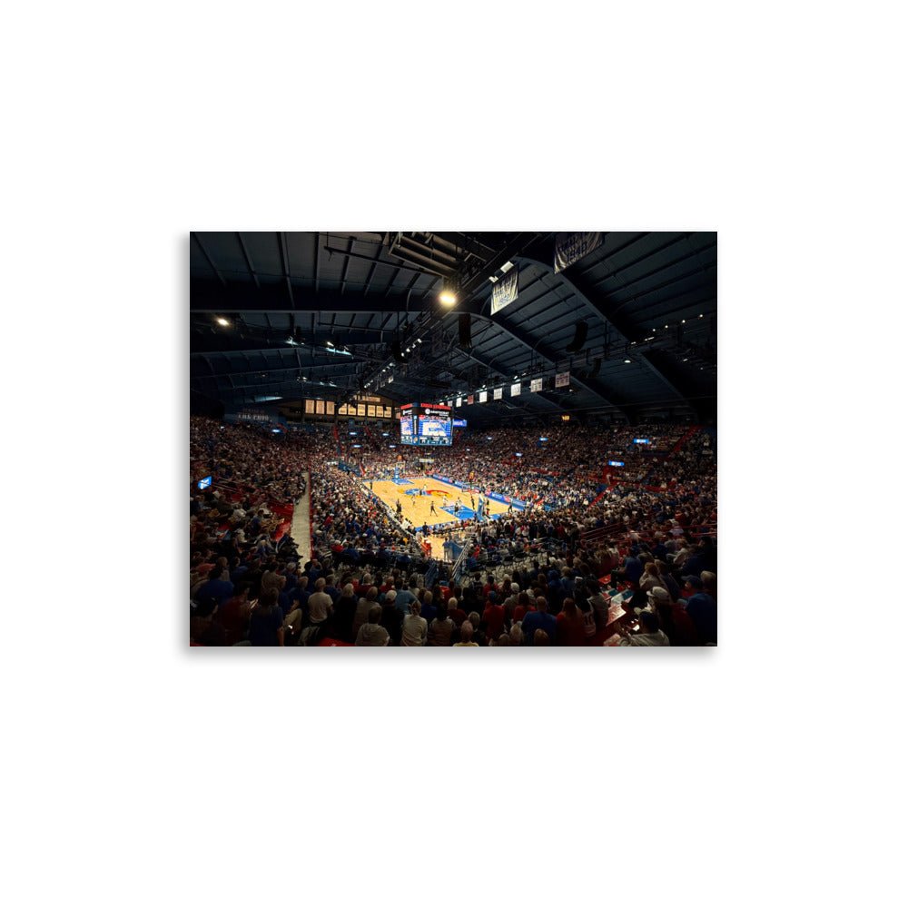 Kansas Jayhawks Basketball Print - Stadium Vagabond