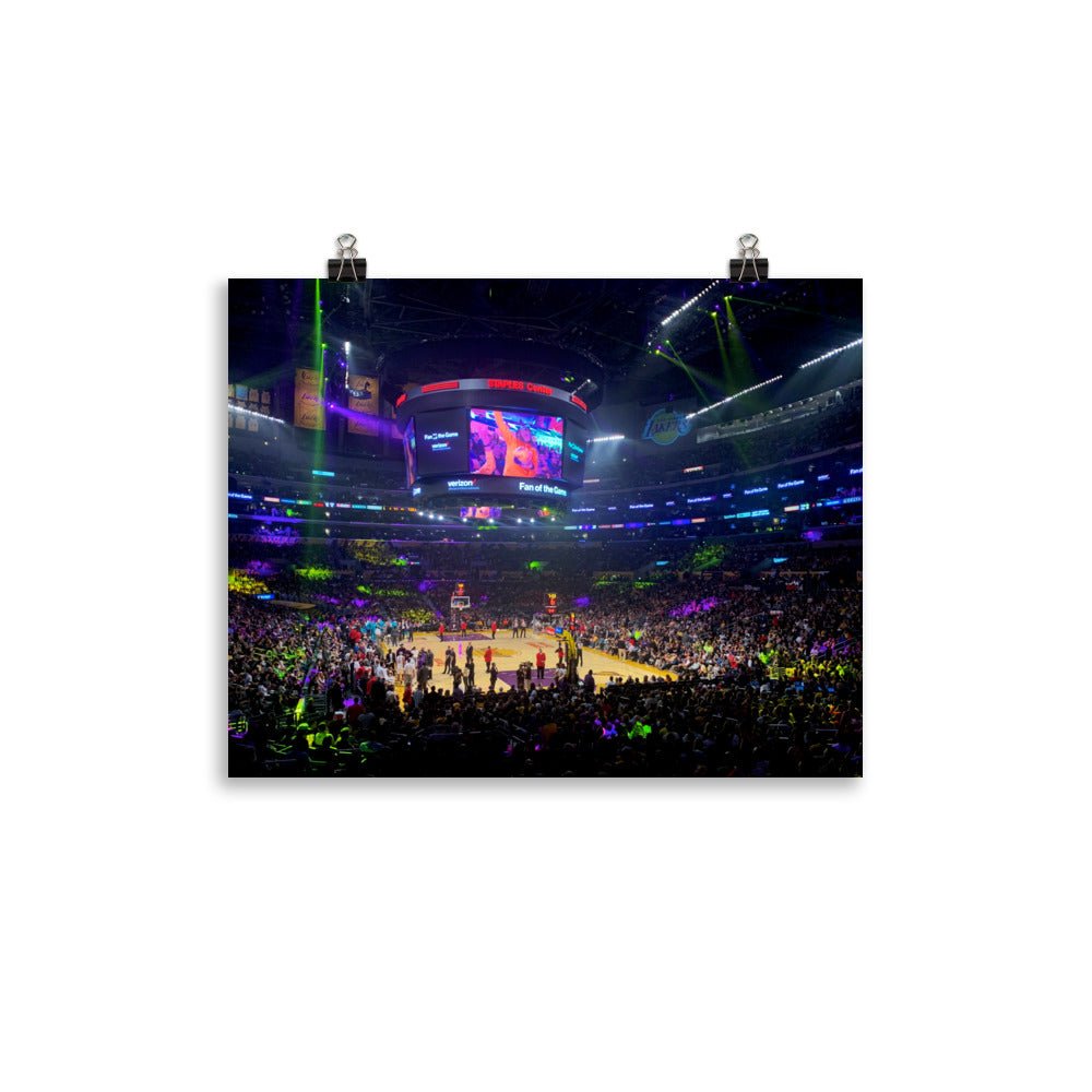 Crypto.com Arena - Home of the Los Angeles Lakers Print - Stadium Vagabond