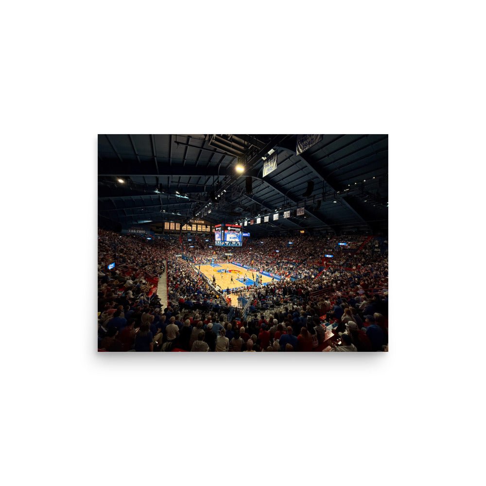 Kansas Jayhawks Basketball Print - Stadium Vagabond