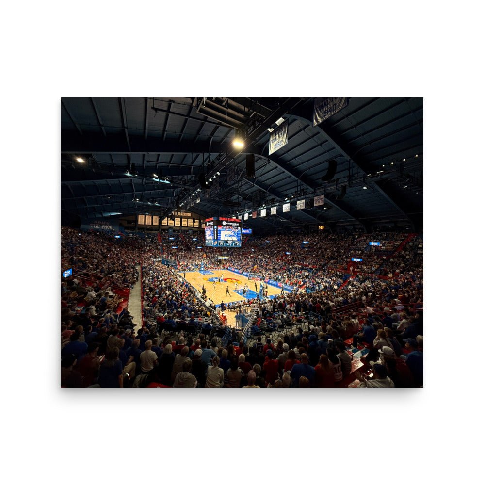 Kansas Jayhawks Basketball Print - Stadium Vagabond