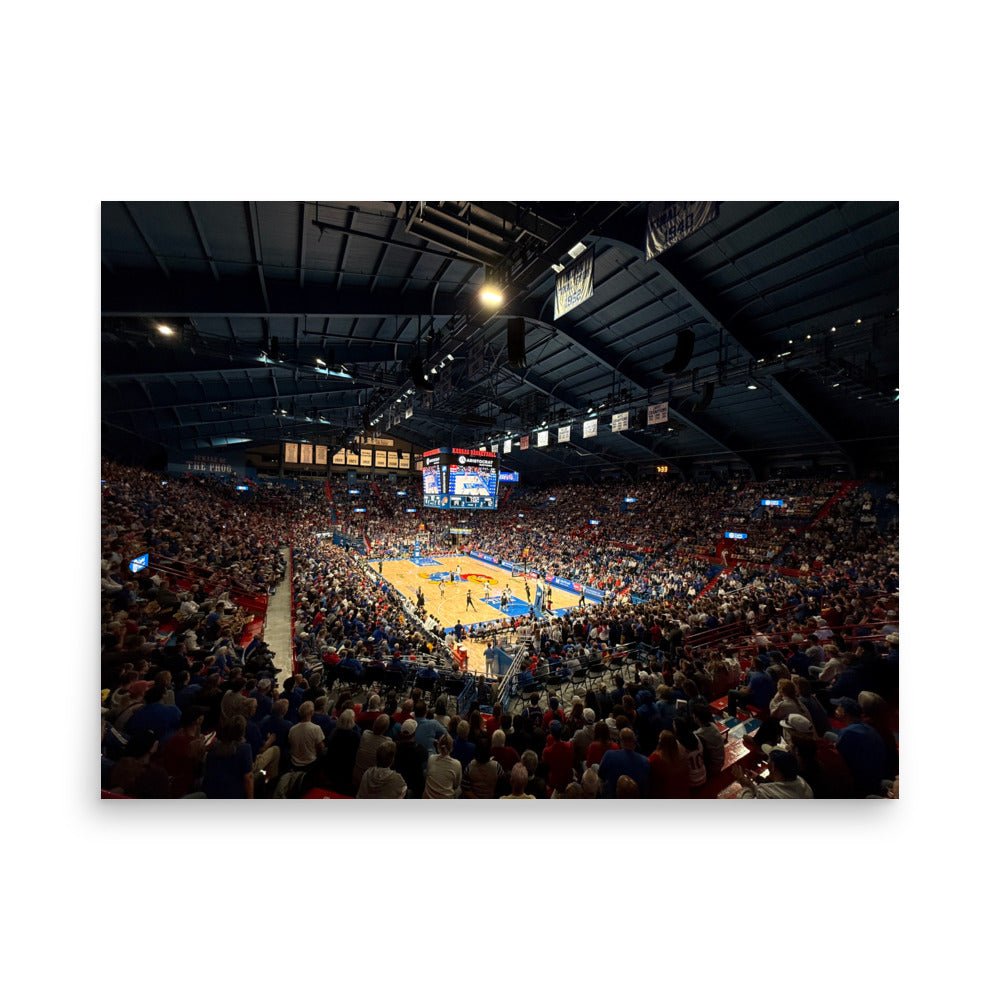 Kansas Jayhawks Basketball Print - Stadium Vagabond