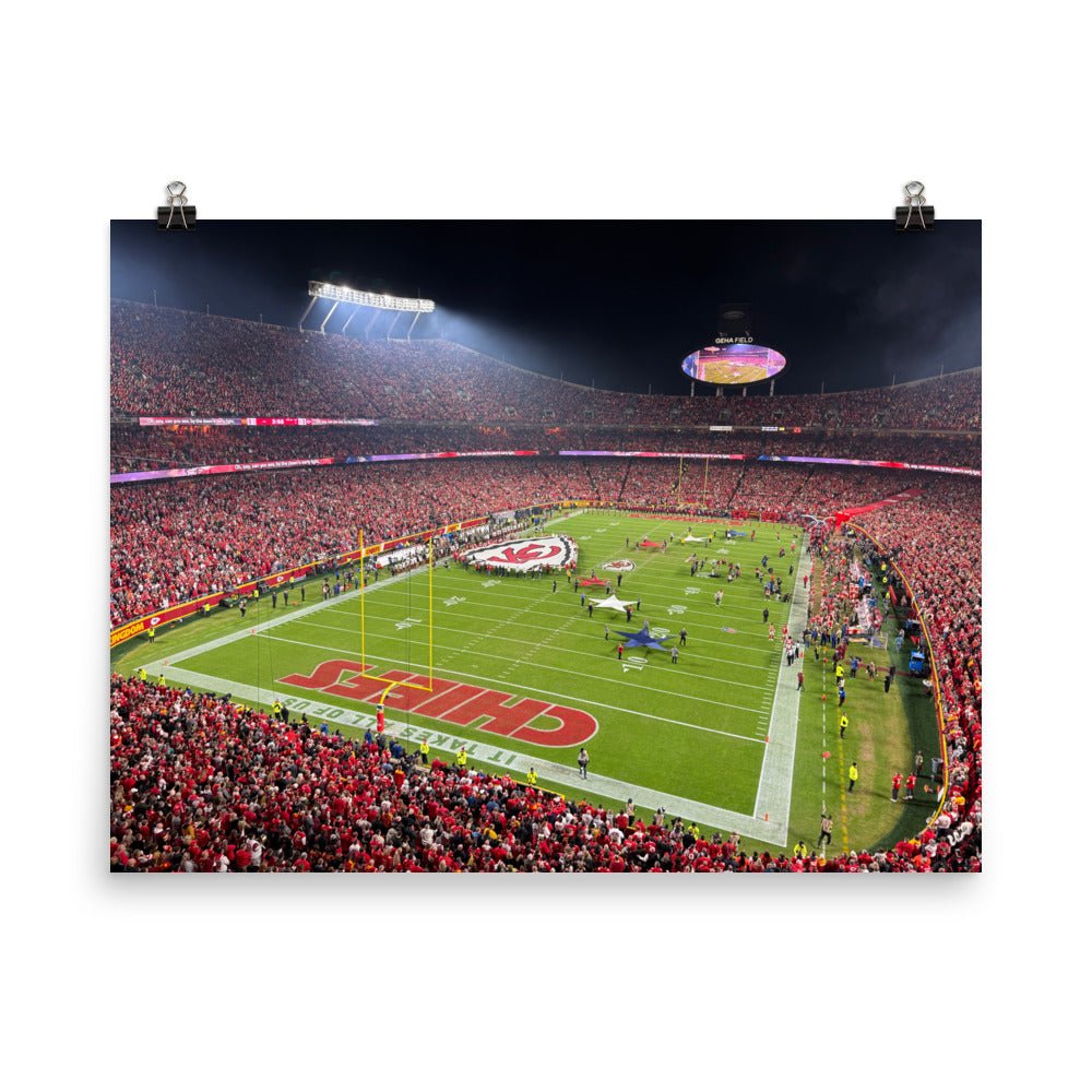 Kansas City Chiefs - Arrowhead Stadium Print - Stadium Vagabond