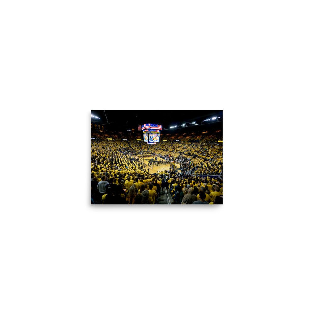 Michigan Wolverines Crisler Center Basketball Print - Stadium Vagabond