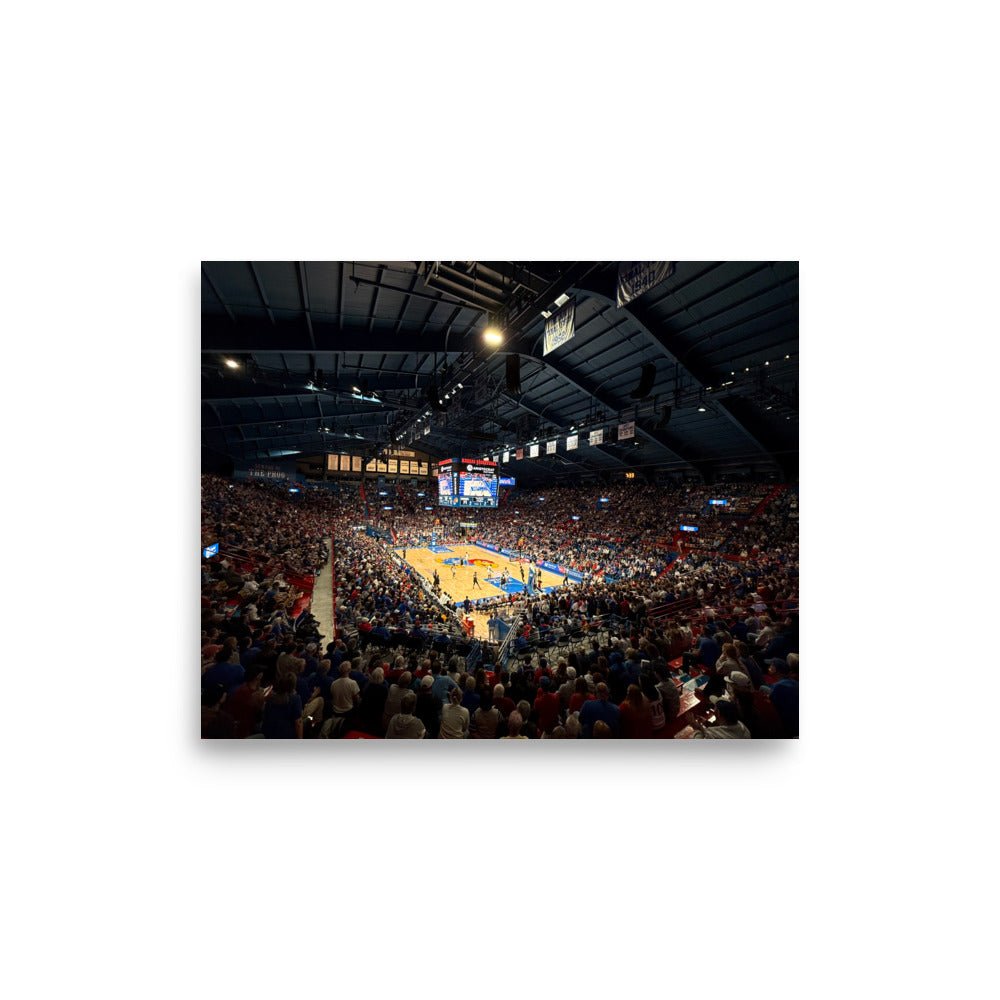 Kansas Jayhawks Basketball Print - Stadium Vagabond