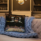 New York Knicks Pillow - NBA CHAMPS ON SCOREBOARD! - Stadium Vagabond