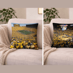 Michigan Wolverines Maize Out - Football and Basketball Double - Sided Pillow - Stadium Vagabond